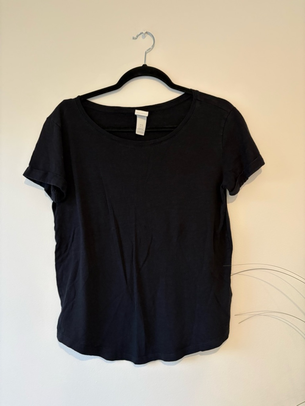 H&M Black Short Sleeve Crewneck Tee